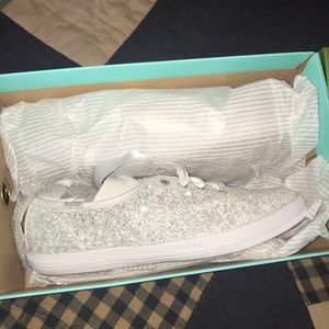 Glitter Sparkle White Kate Spade Keds